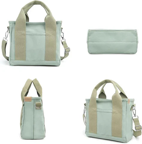 Versatile Canvas Tote Bag with Smart Pocket Design
