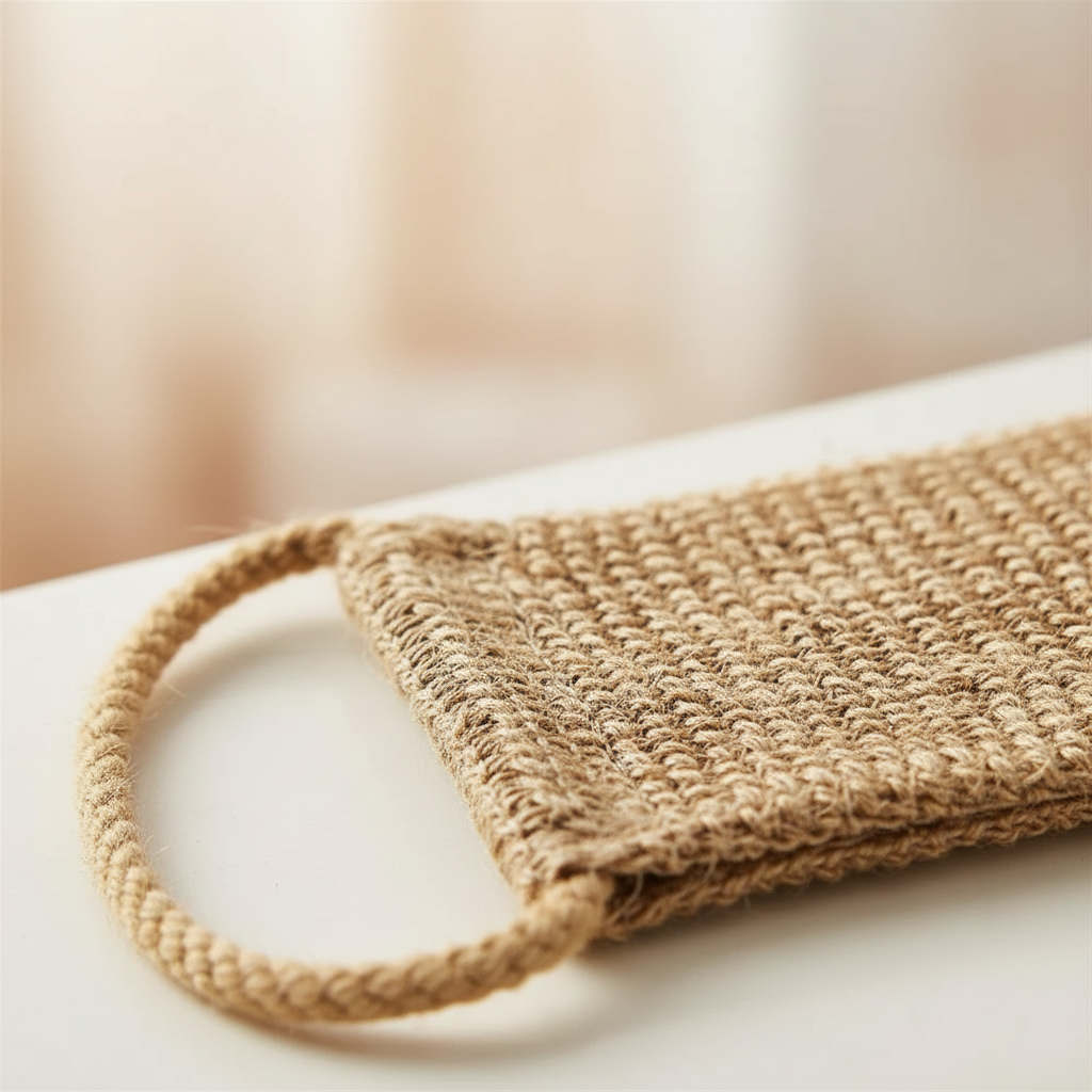 Hemp Bath Mitt for Gentle Exfoliation and Cleansing