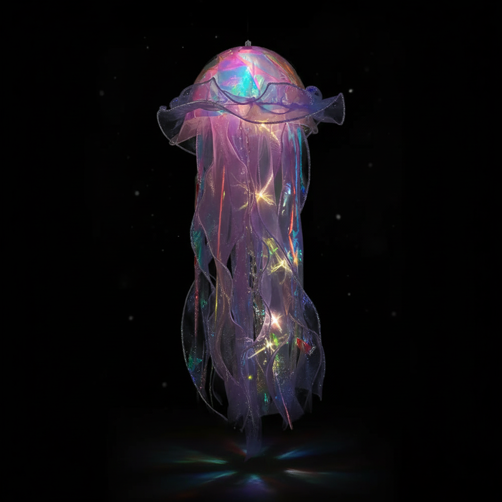 Plastic Jellyfish Pendant Light – Hanging Decorative Lamp
