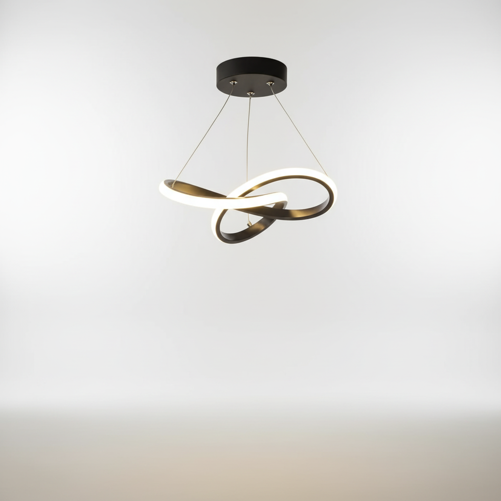 Wave-Shaped Pendant Light - Hanging Design