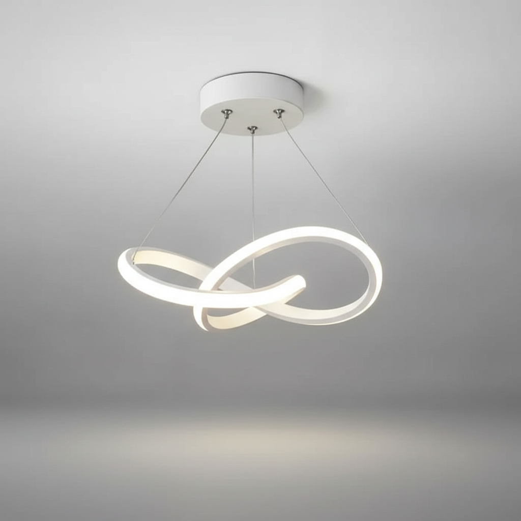 Wave-Shaped Pendant Light - Hanging Design