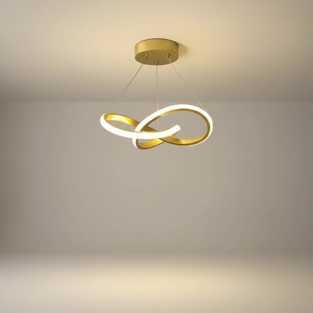 Wave-Shaped Pendant Light - Hanging Design