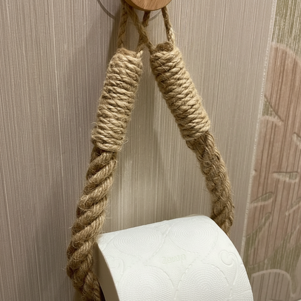 Hemp Rope Hanging Paper Dispenser