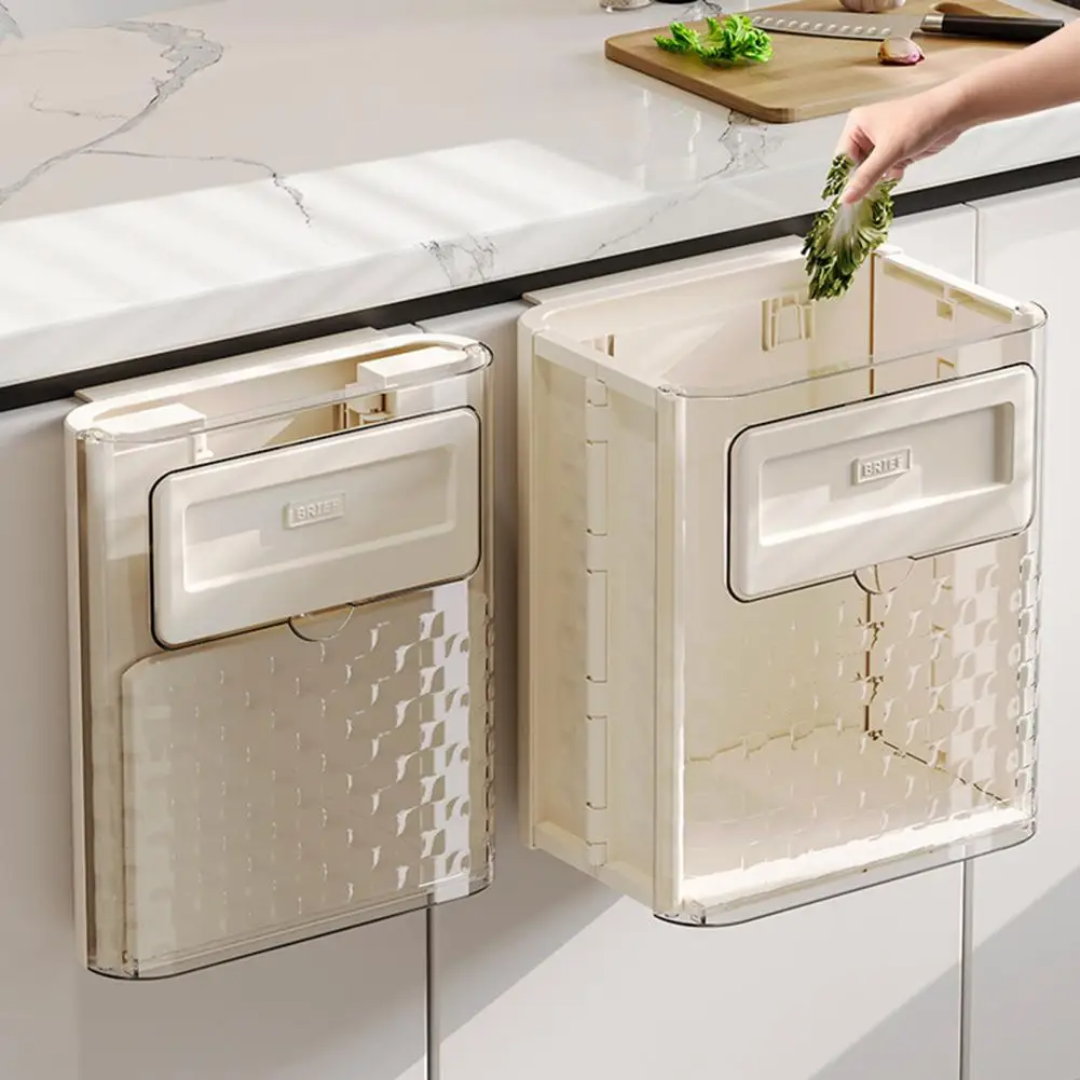 Convenient Cabinet-Mounted Waste Bin, 10L Capacity