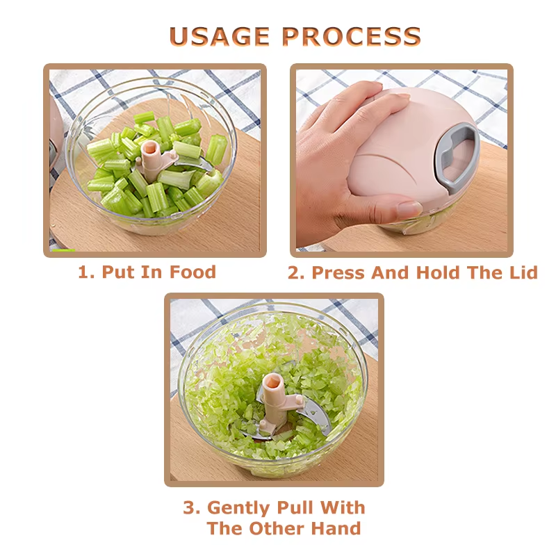 Handheld Food Chopper & Meat Grinder | Ergonomic Manual Processor