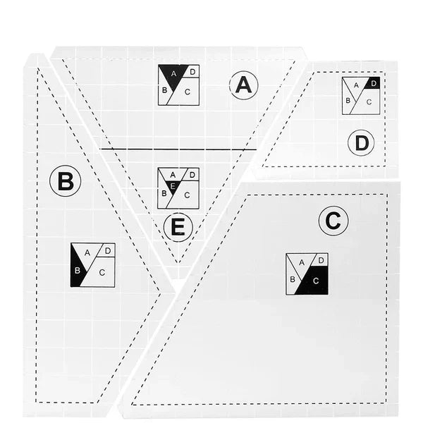 Precision Quilting Cutting Templates - 4 Piece Set