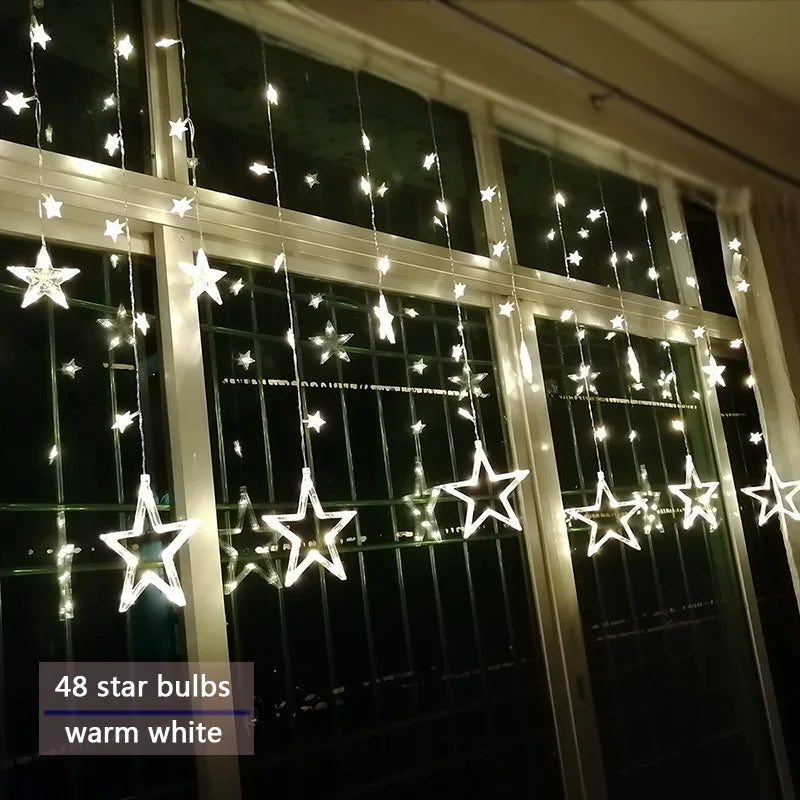 Starry LED Garland – Decorative Star String Lights