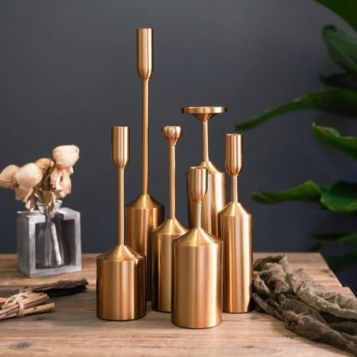 LuxeLight – Elegant Gold Candlestick Collection for Any Space