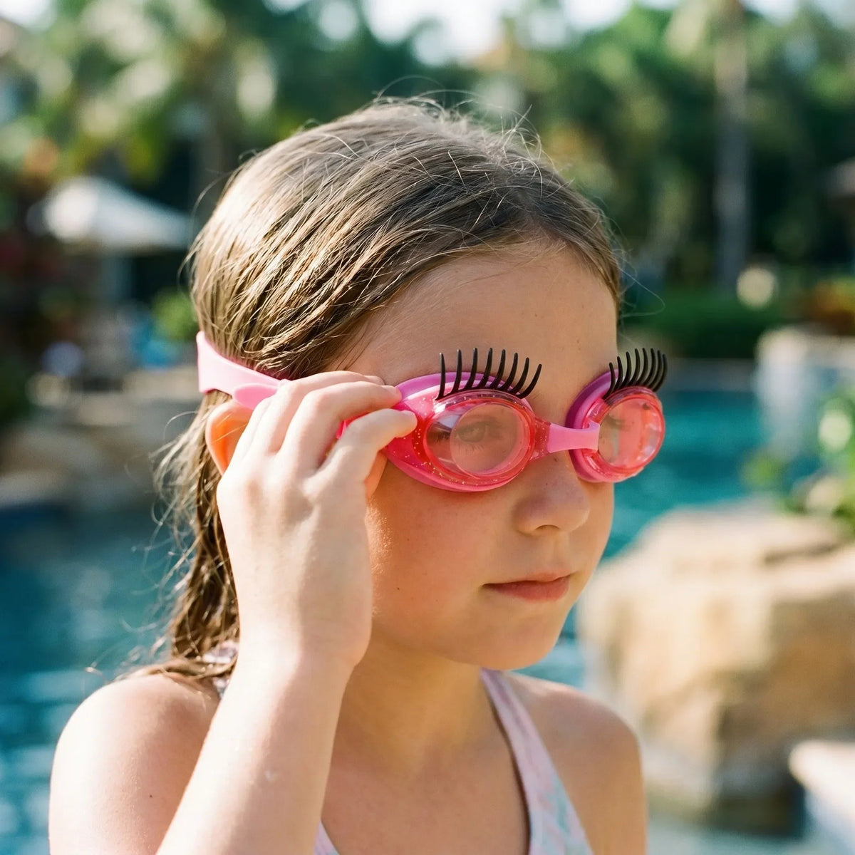 Adorable Heart-Shaped Swimming Goggles for Kids