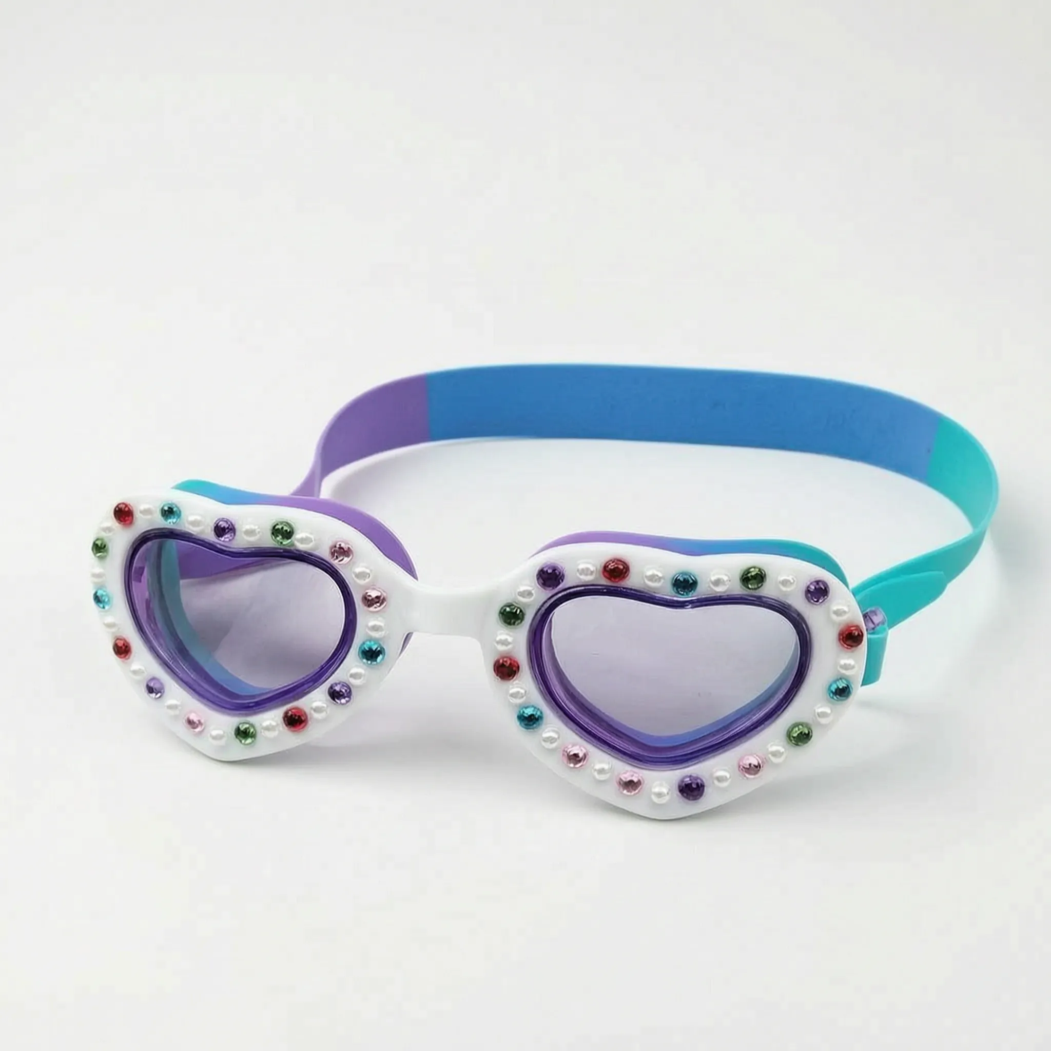 Adorable Heart-Shaped Swimming Goggles for Kids