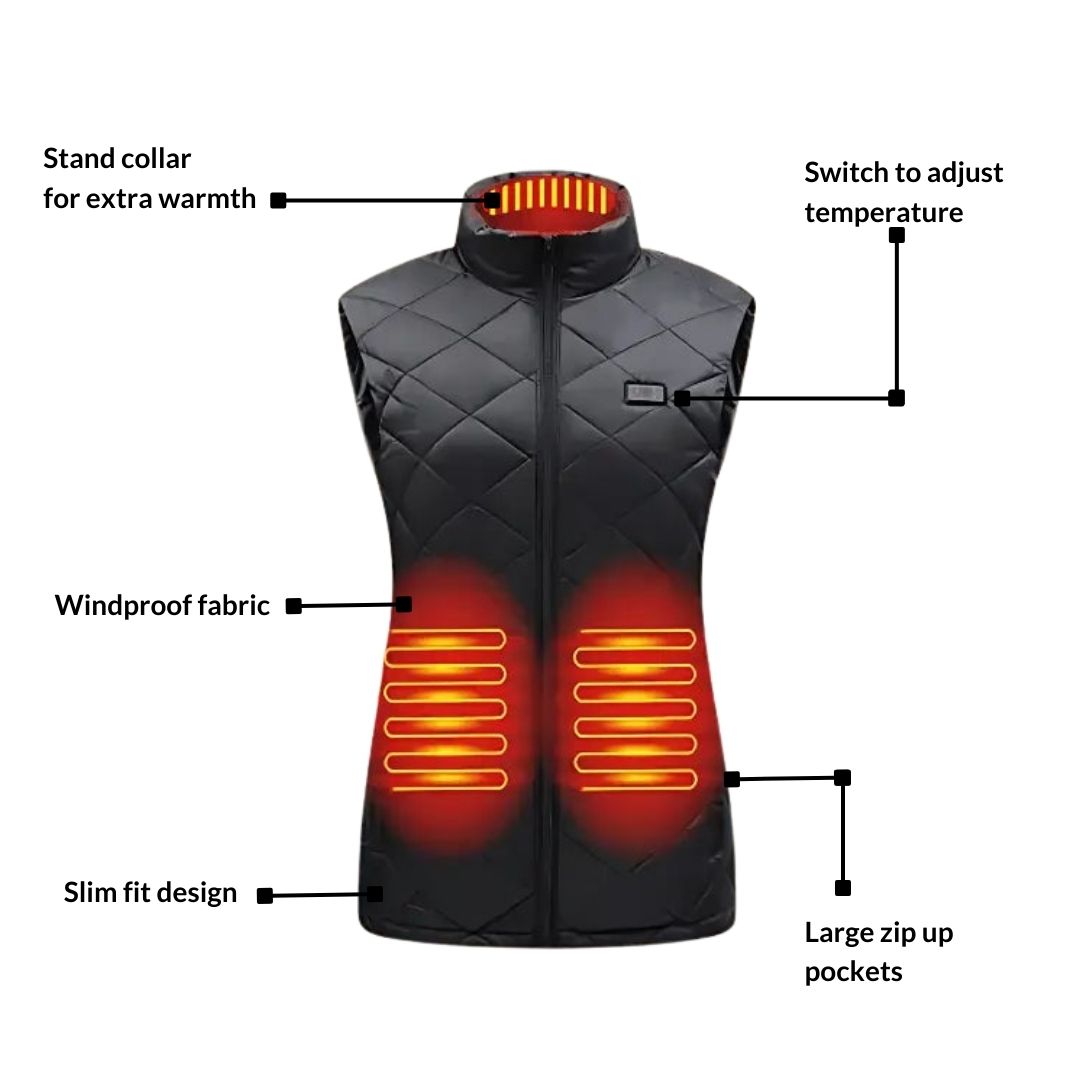 Stylish Women's Battery-Operated Heated Vest