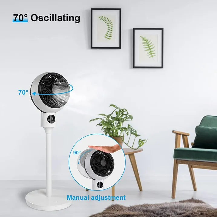 Contemporary Desk Fan with Adjustable Height