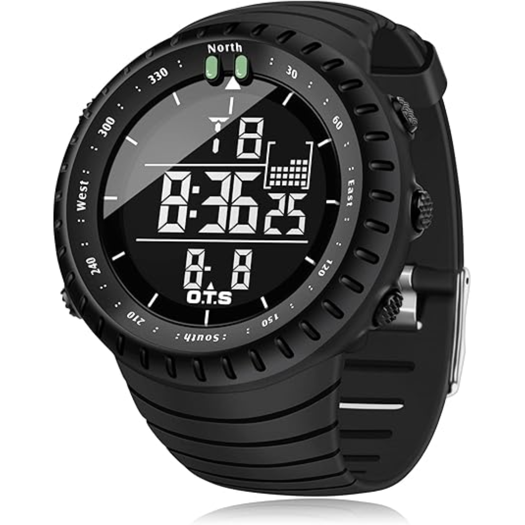 Rugged Adventure Digital Watch with Waterproof and Shockproof Features