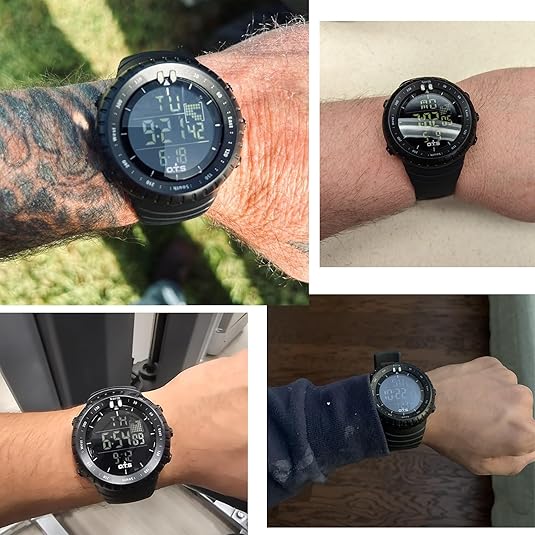 Rugged Adventure Digital Watch with Waterproof and Shockproof Features