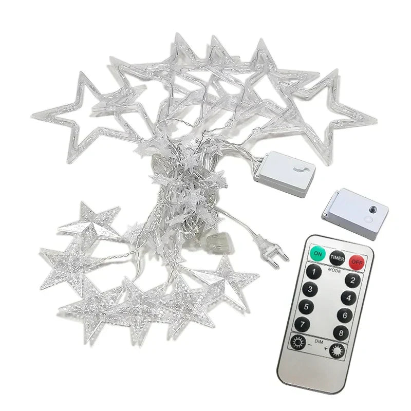 Starry LED Garland – Decorative Star String Lights