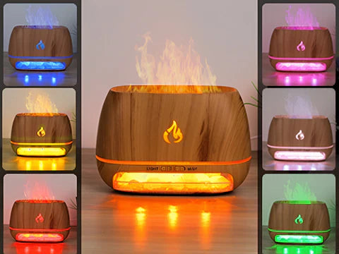 Soothing Salt Aroma Diffuser | Multi-Function Humidifier & Night Light