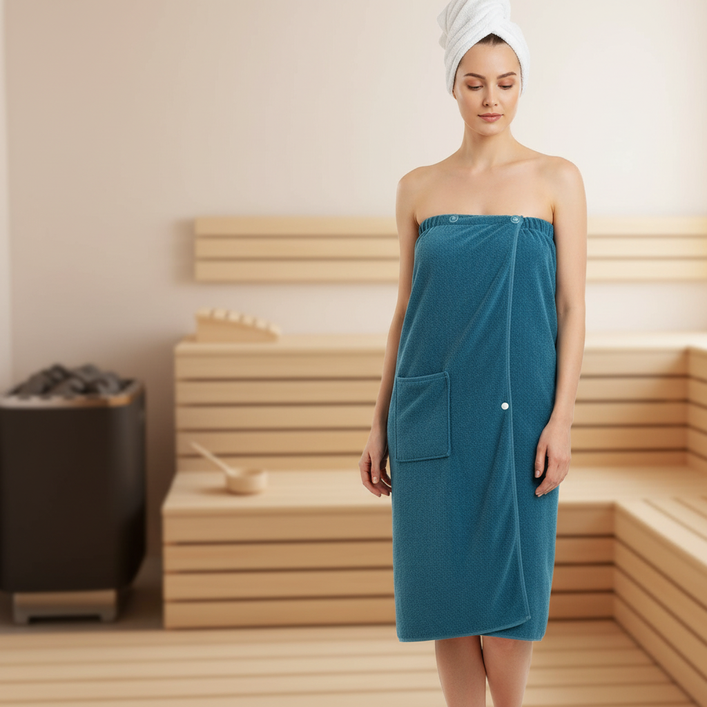 Soft Microfiber Sauna Wrap for Comfort and Absorption