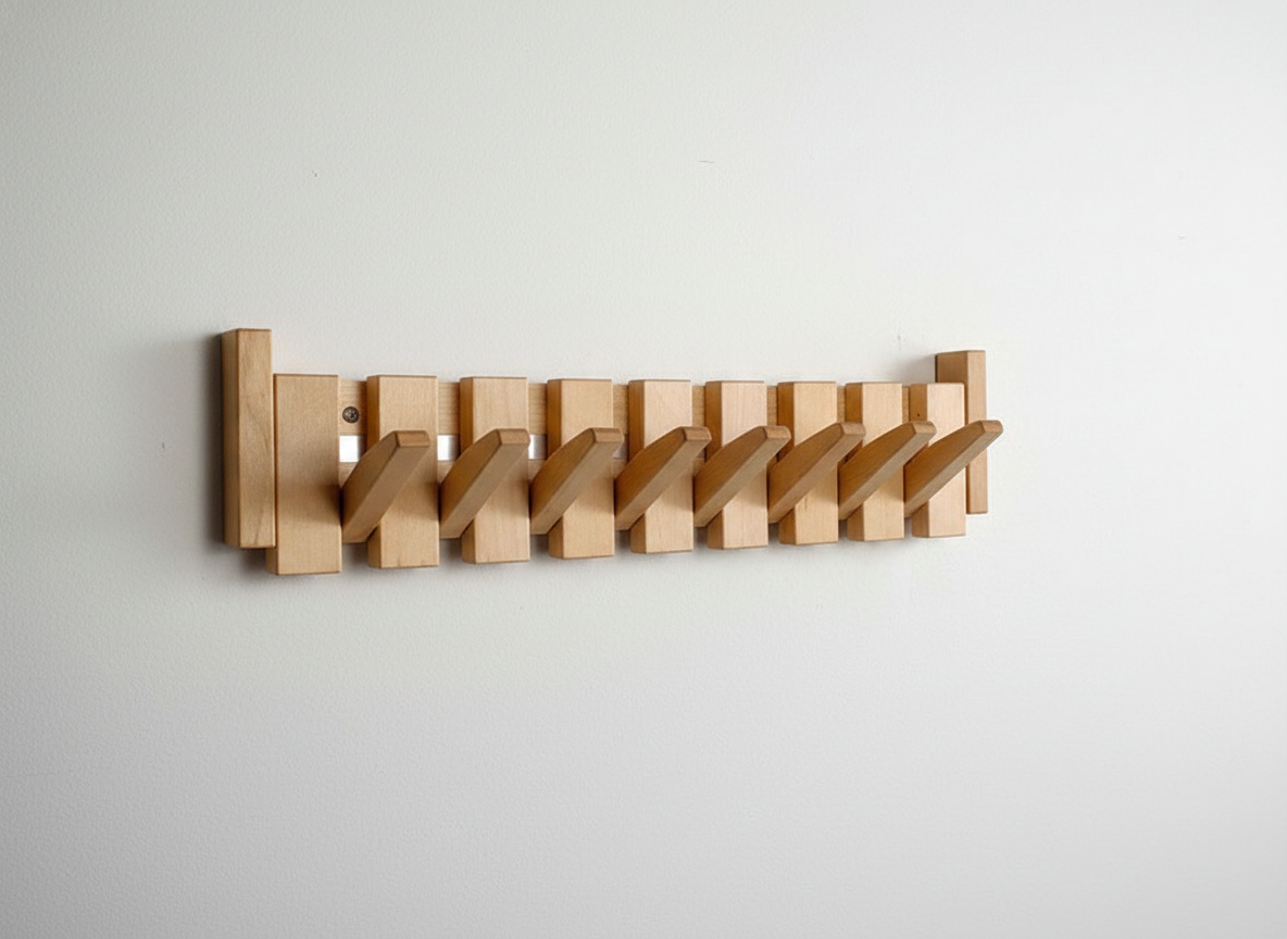 Hallway Wooden Hooks - Decorative Wall Hangers