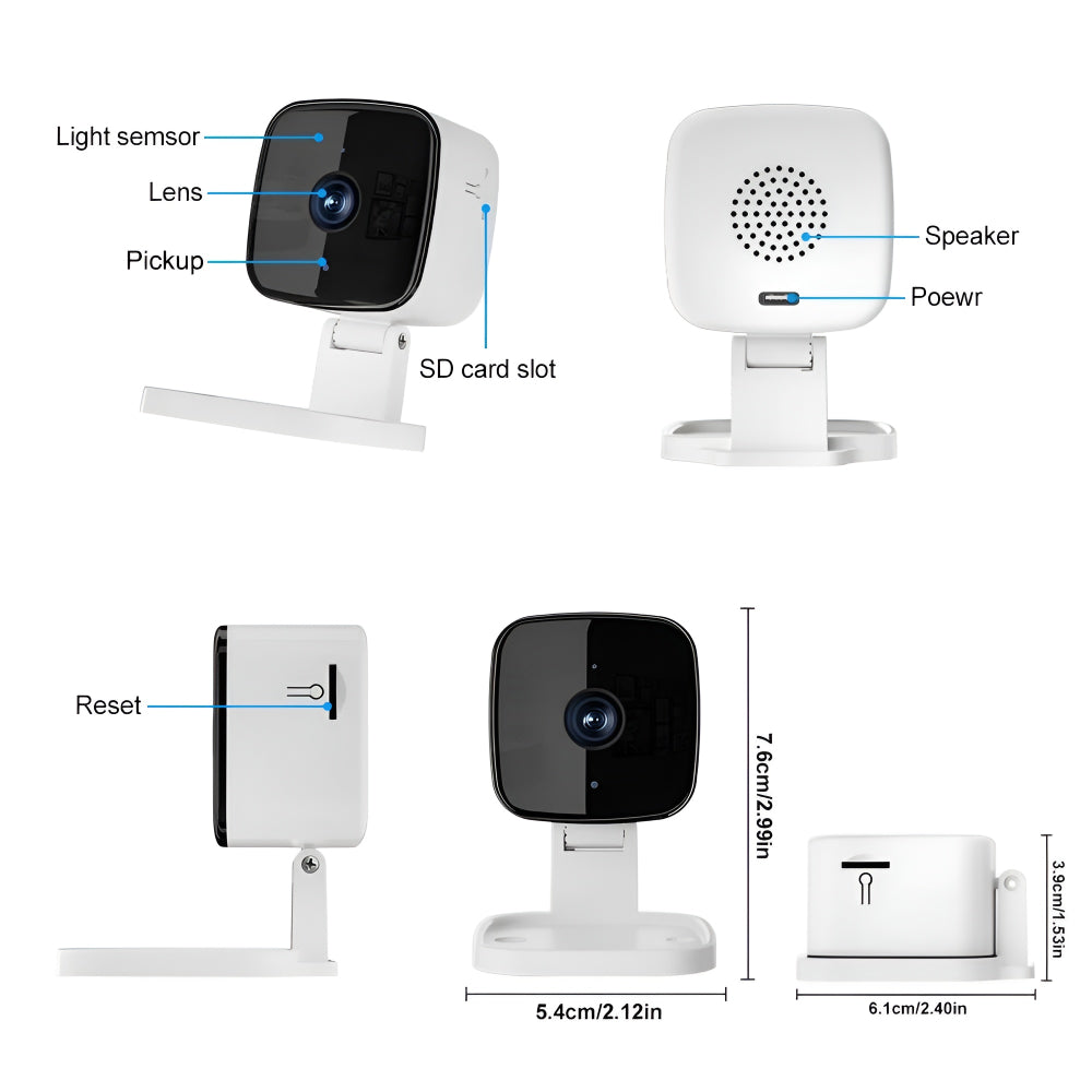 SecureVision | Smart WiFi Indoor Camera with HD Clarity & Talkback