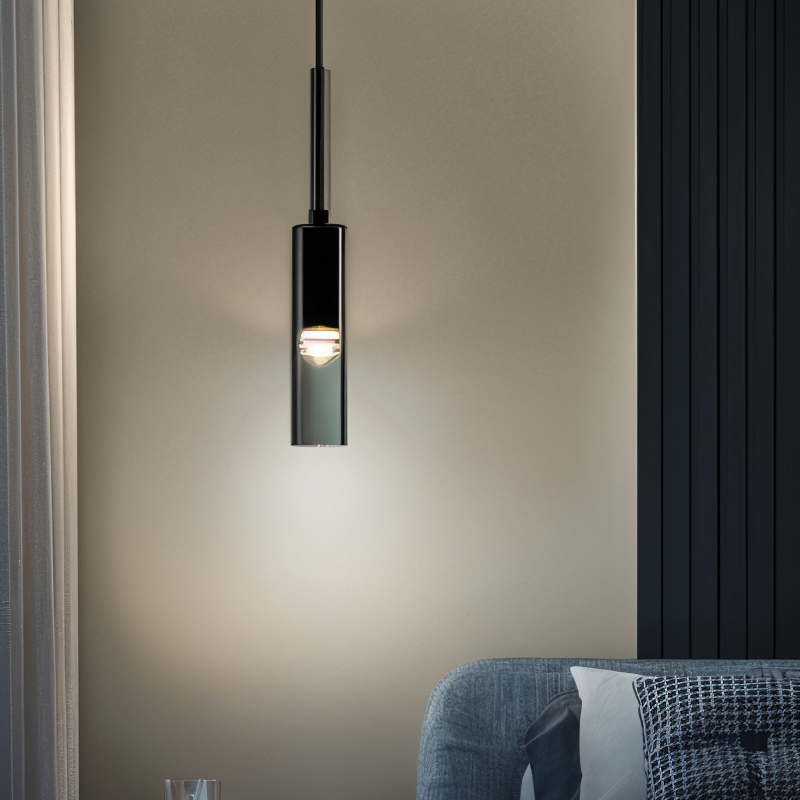 Smoke Glass Minimalist Wall Light Fixture