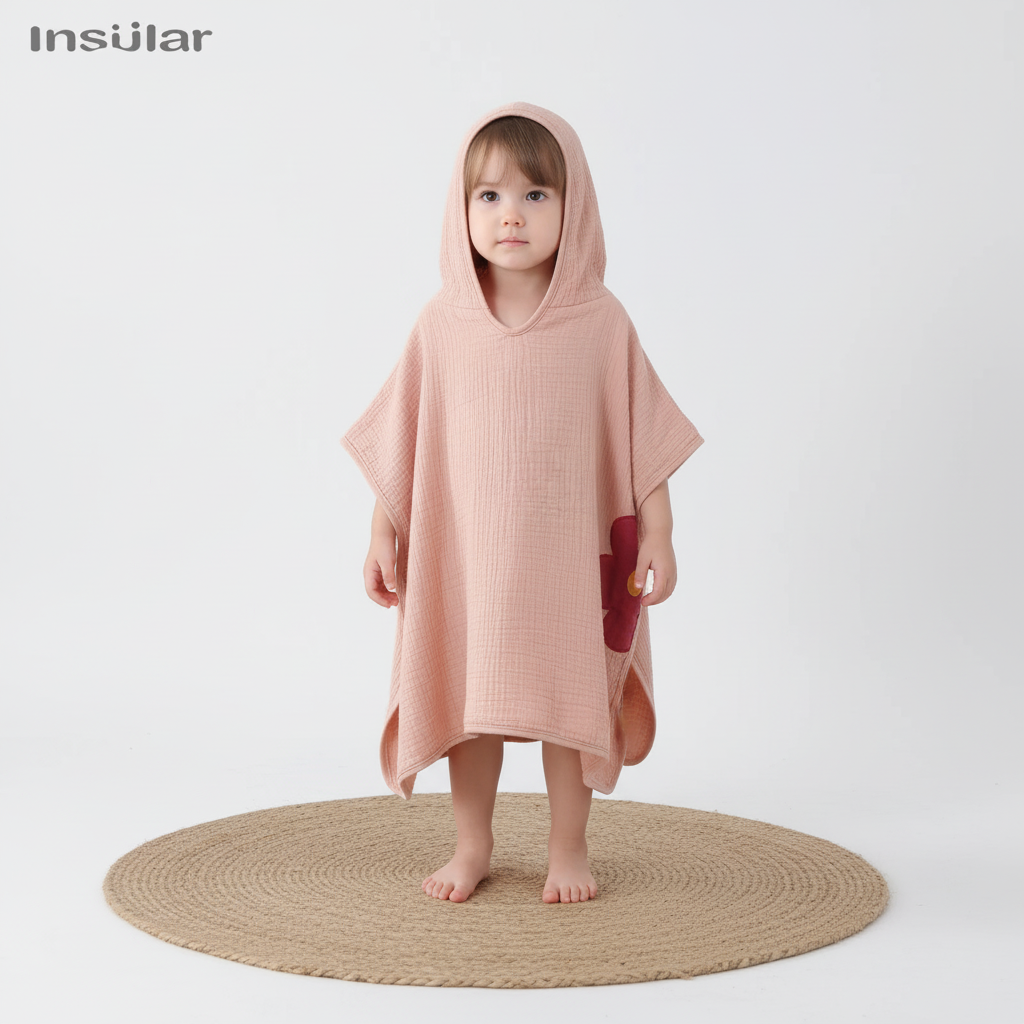 Children's Hooded Poncho Wrap