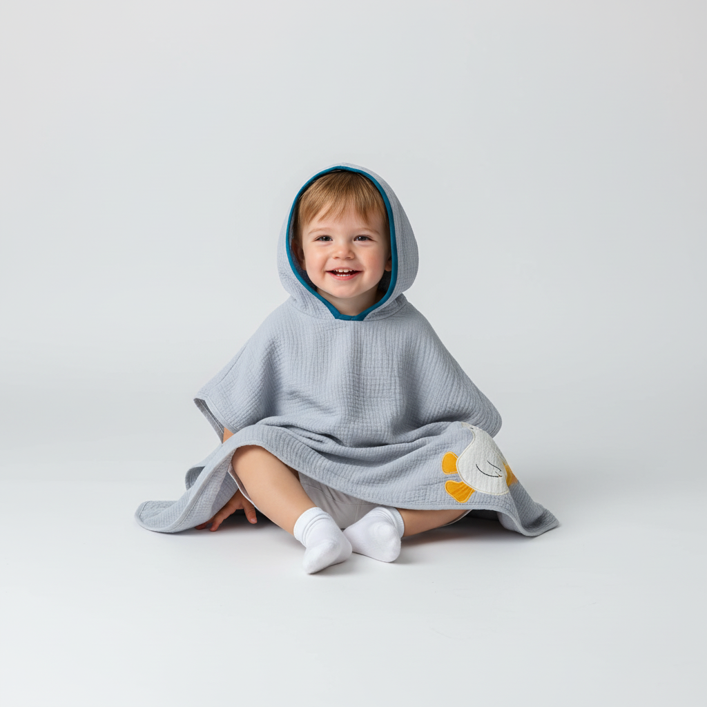 Children's Hooded Poncho Wrap