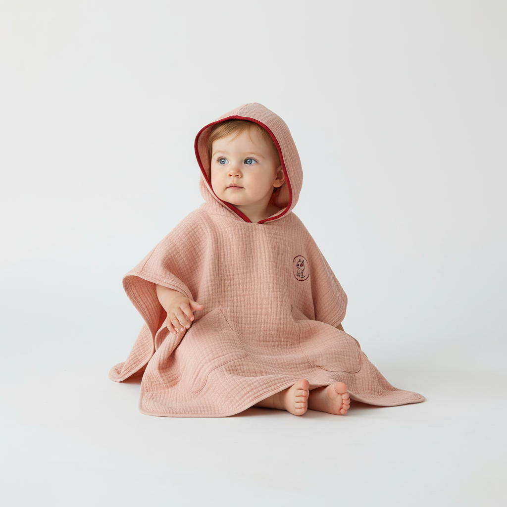 Children's Hooded Poncho Wrap