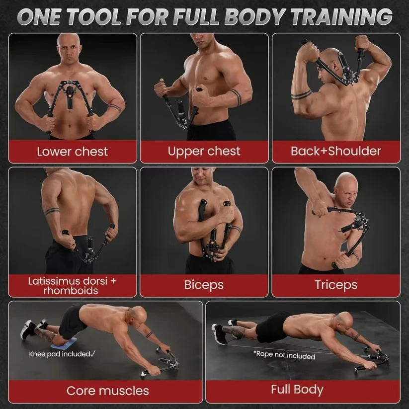 Versatile Hydraulic Arm & Chest Trainer for Home Fitness