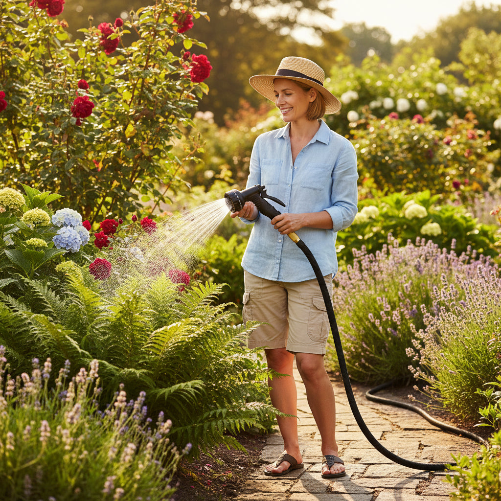 AquaFlex 100FT Expandable Hose with 8 Adjustable Spray Settings