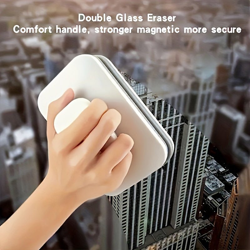 Dual-Sided Magnetic Glass Cleaner for Effortless Shine
