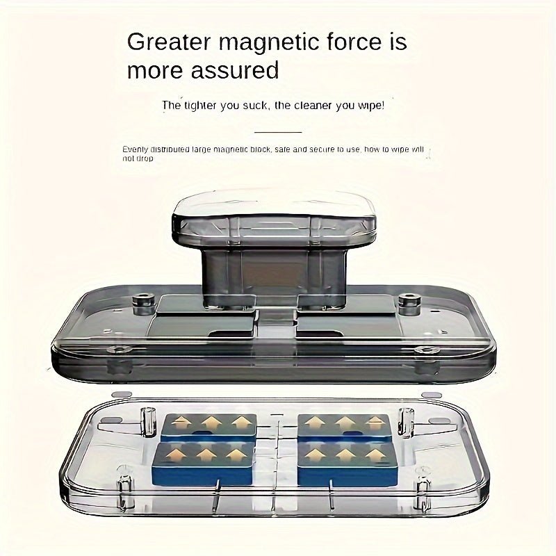 Dual-Sided Magnetic Glass Cleaner for Effortless Shine