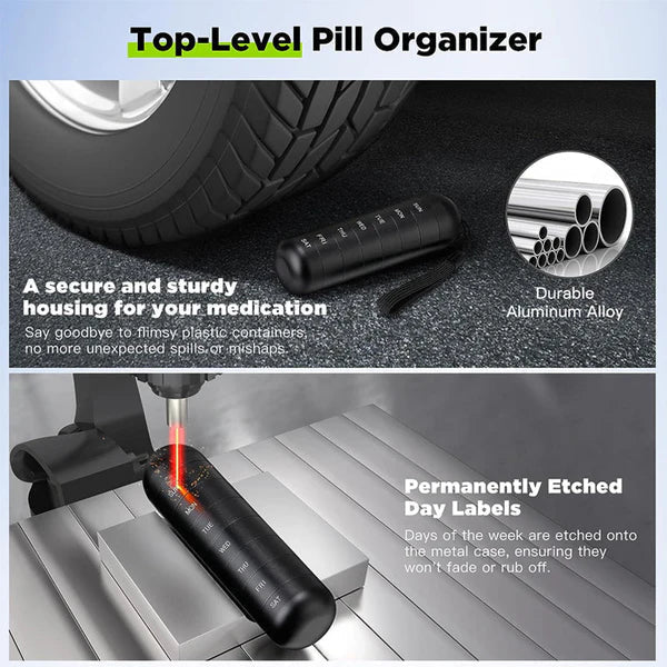 Travel-Friendly 7-Day Medication Organizer with Durable Design
