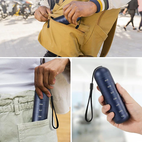 Travel-Friendly 7-Day Medication Organizer with Durable Design