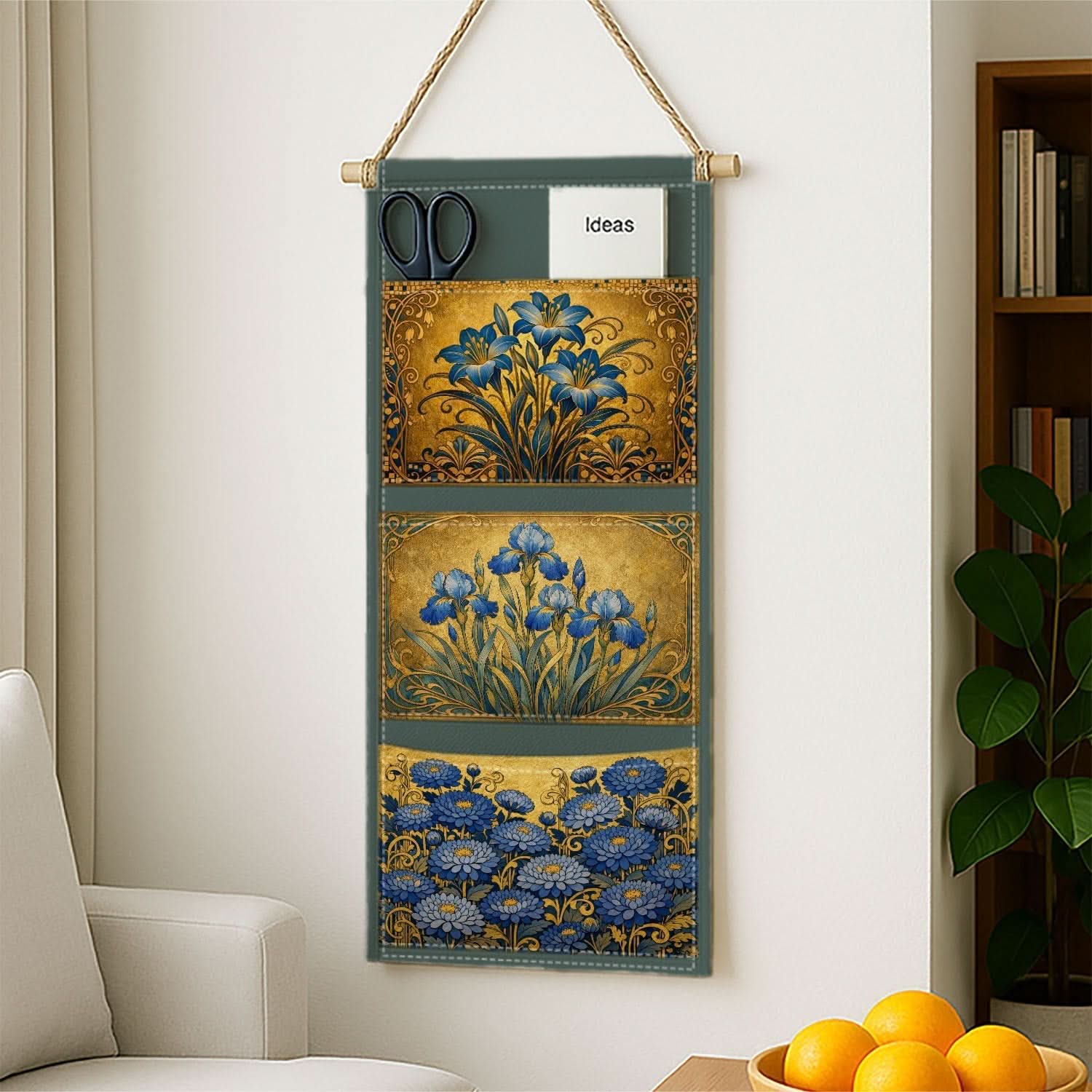 Chic Floral Wall Organizer for Effortless Storage