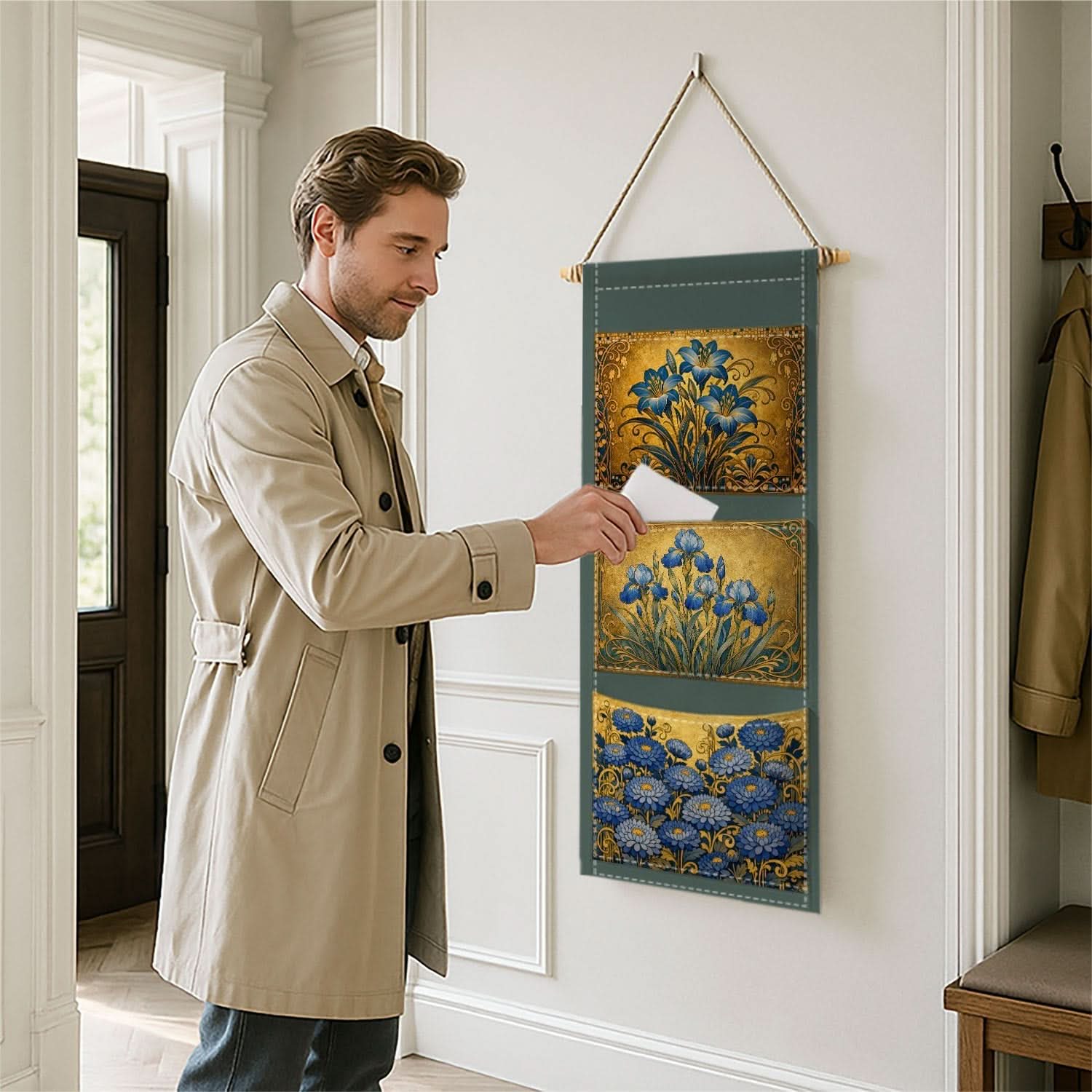 Chic Floral Wall Organizer for Effortless Storage