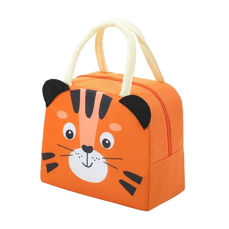 Cartoon Animal Lunch Tote with Insulation