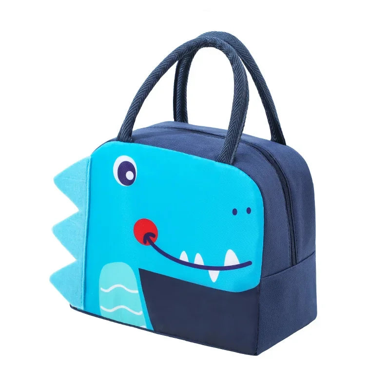 Cartoon Animal Lunch Tote with Insulation