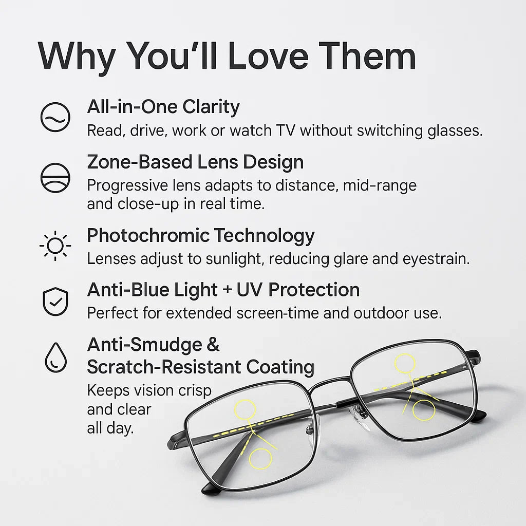 Versatile Vision Glasses | Multifunctional Lenses for Everyday Clarity