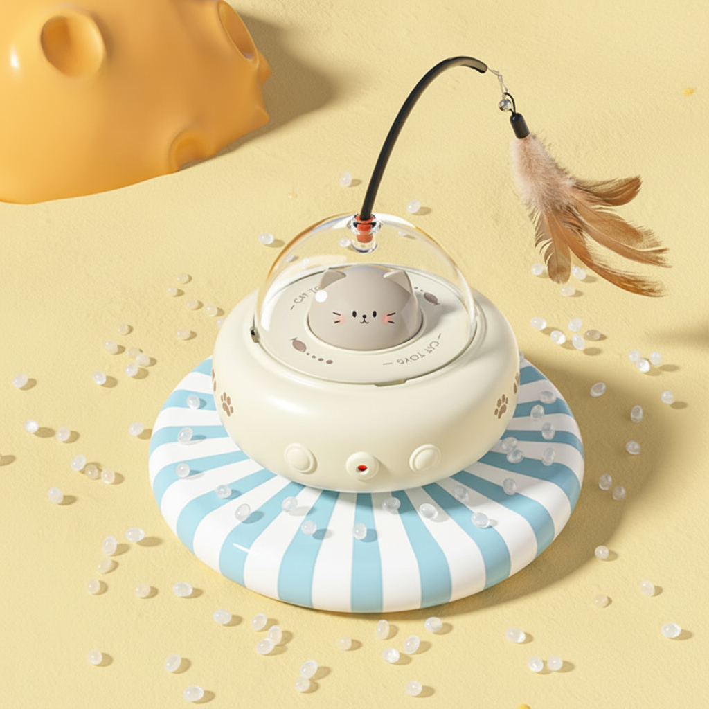 Automatic UFO Laser Toy for Active Feline Fun