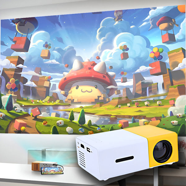 Portable HD Projector for Home Entertainment and Travel