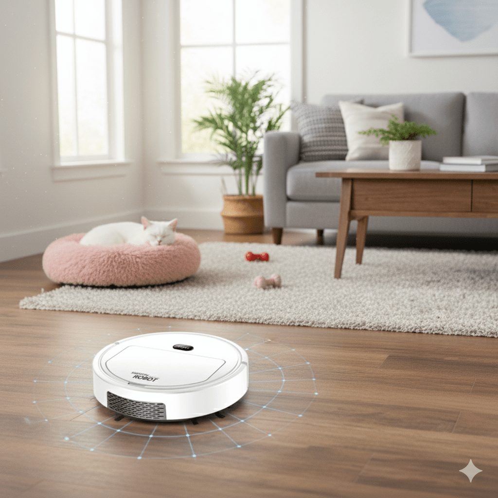 WhisperClean Robot Vacuum: Silent, Smart, and Effective
