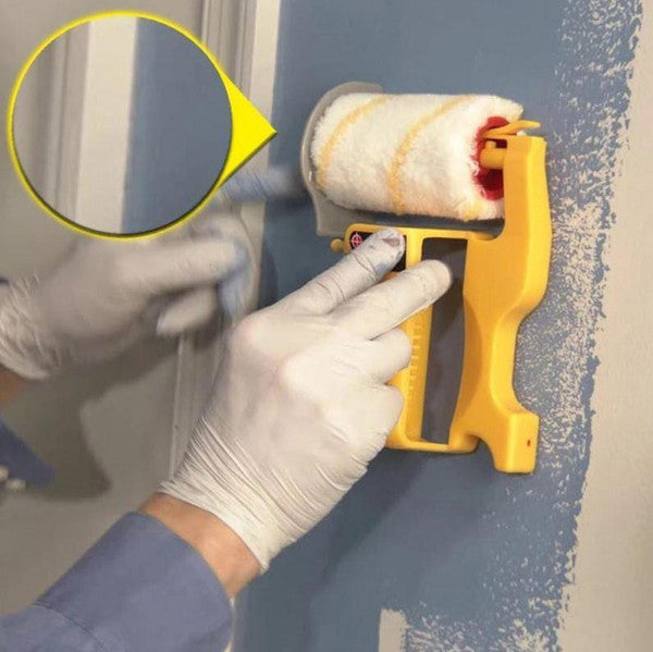 Precision Paint Roller with Edge Shield