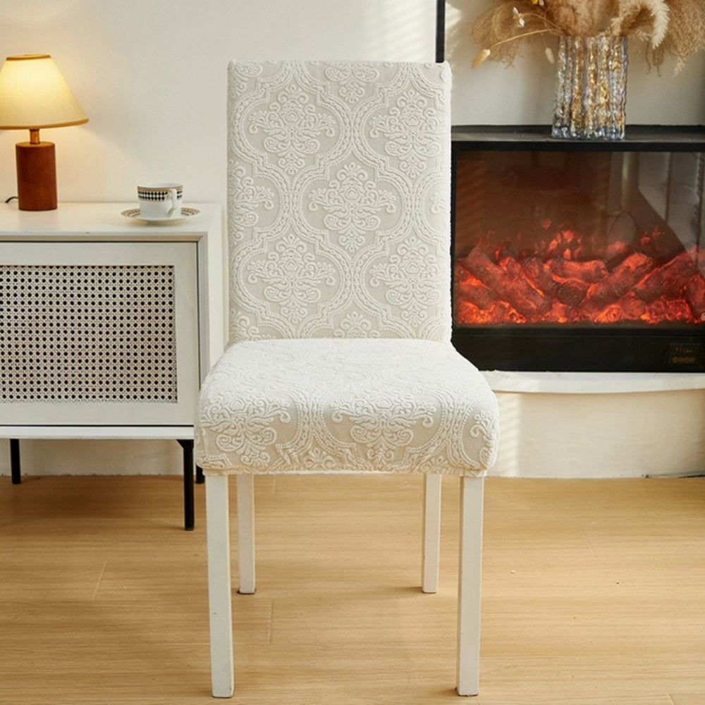 Stretchy Jacquard Dining Chair Protector Cover