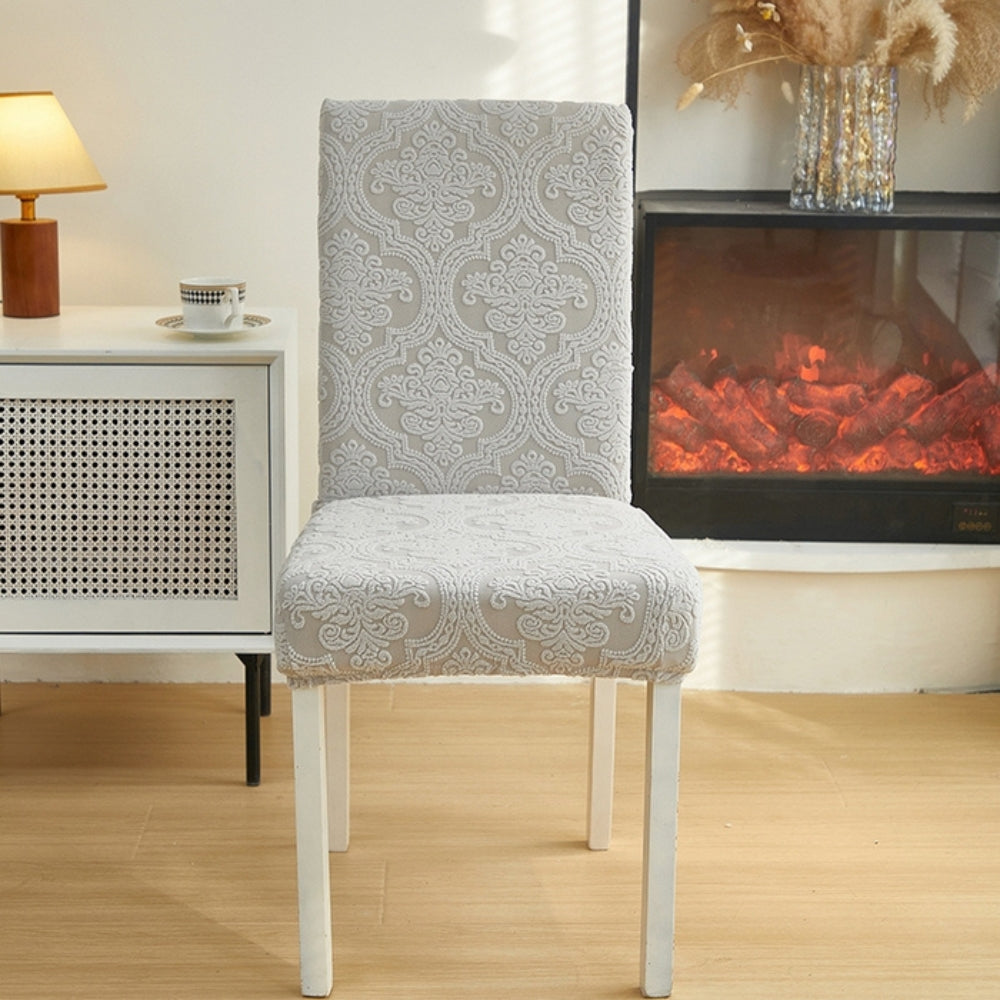 Stretchy Jacquard Dining Chair Protector Cover