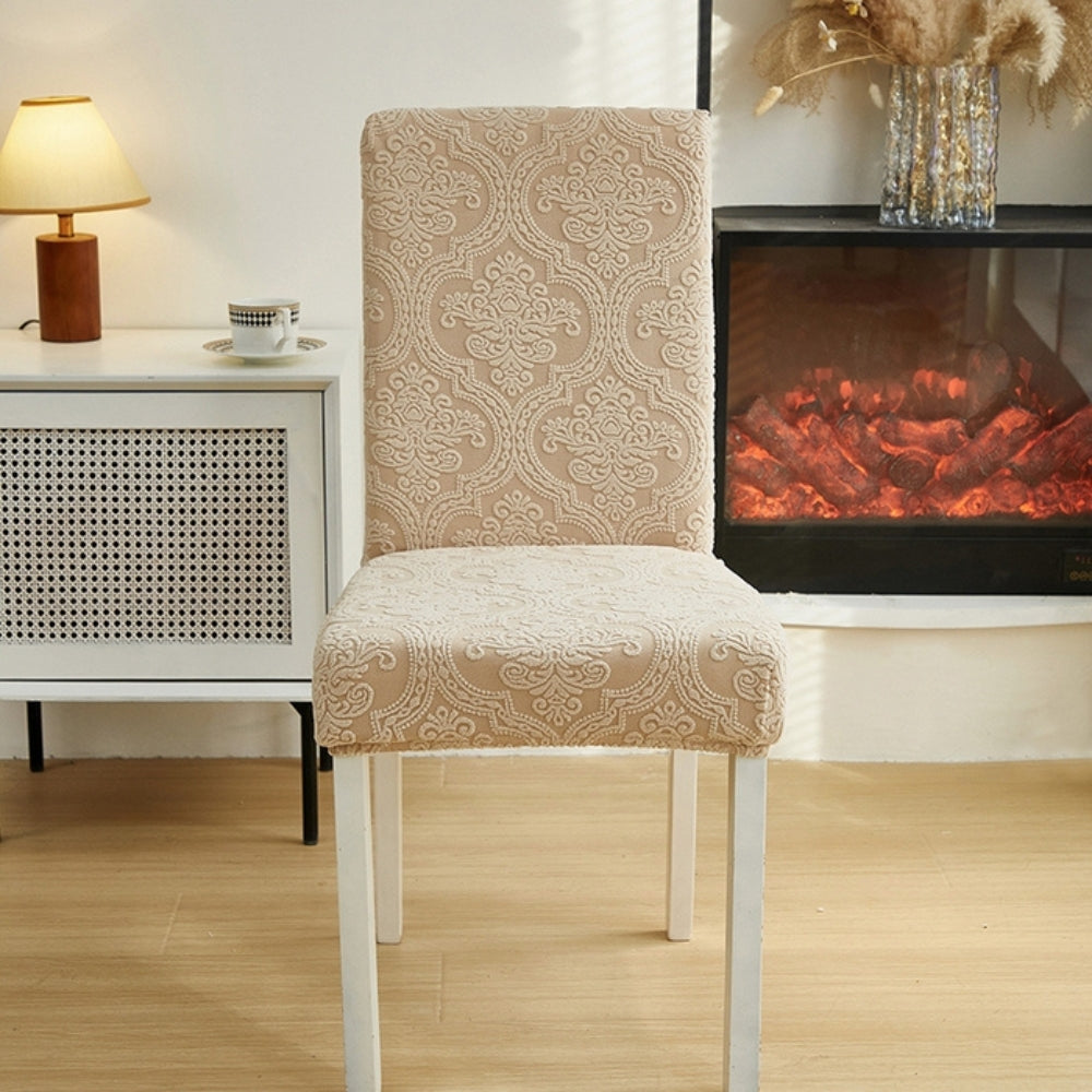 Stretchy Jacquard Dining Chair Protector Cover