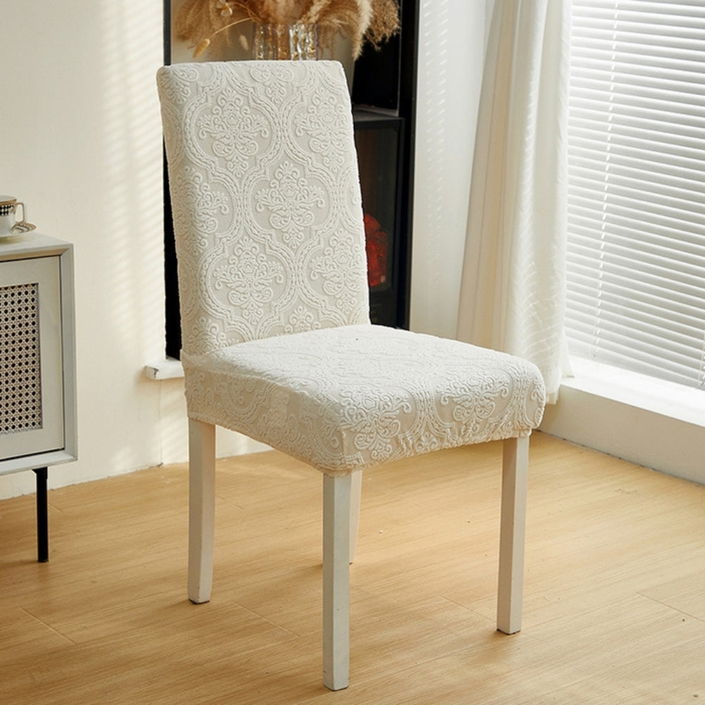 Stretchy Jacquard Dining Chair Protector Cover