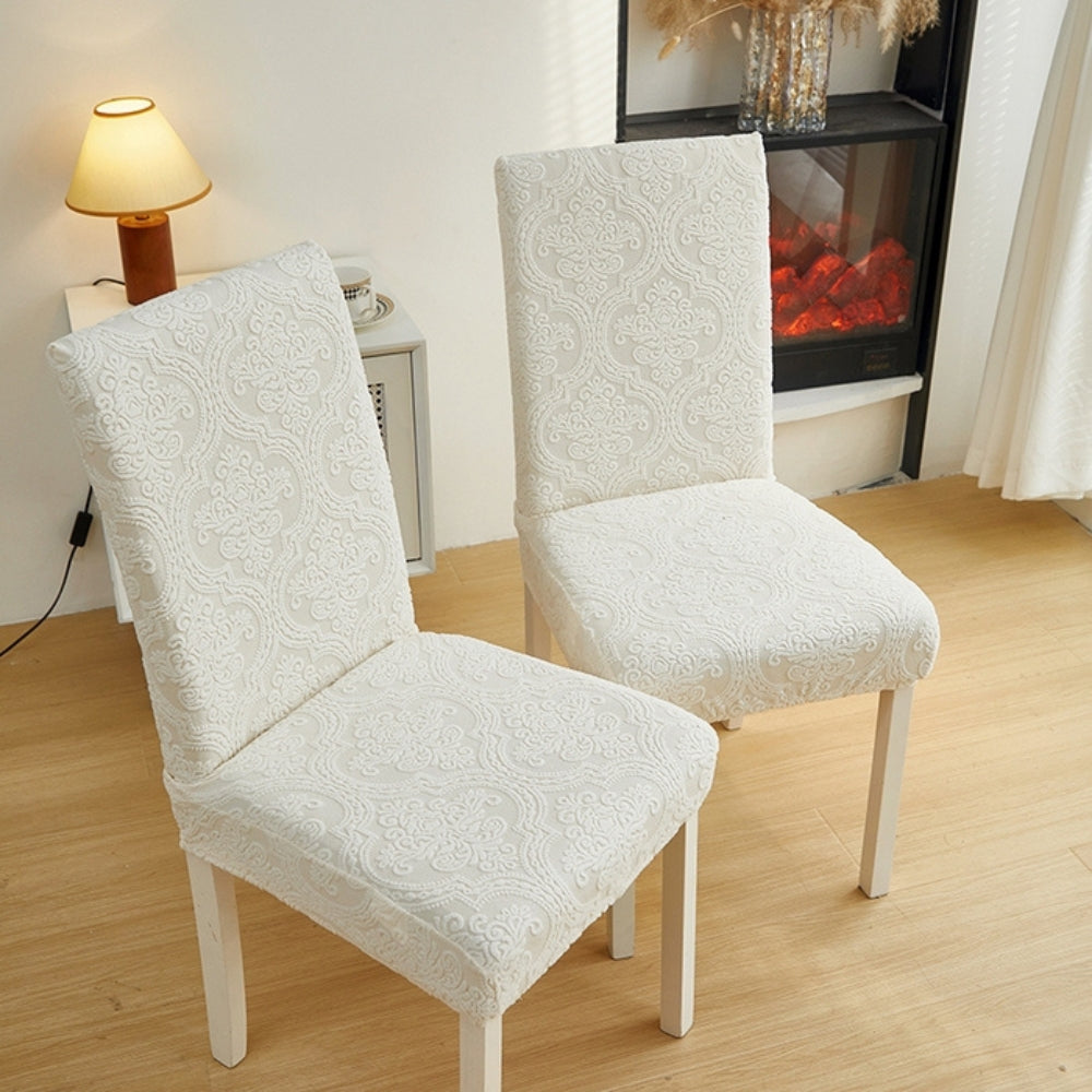 Stretchy Jacquard Dining Chair Protector Cover