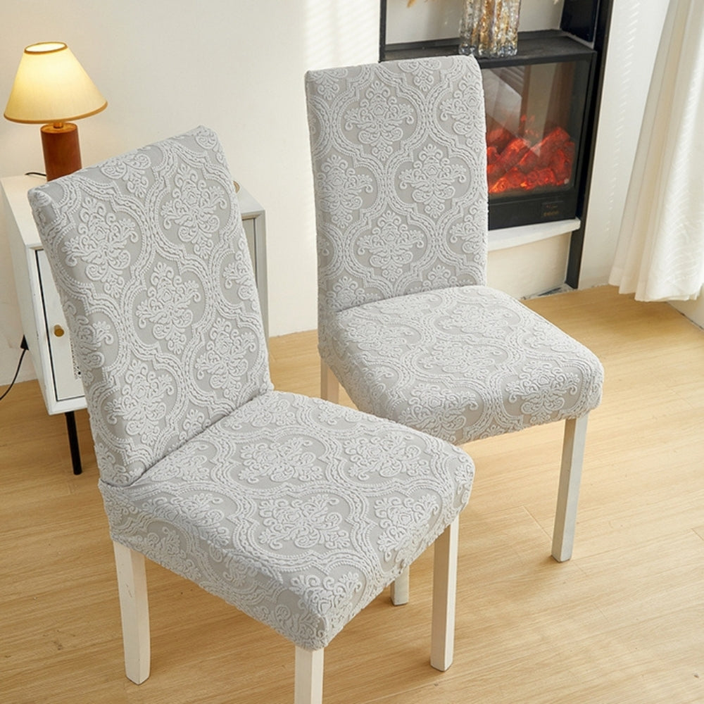 Stretchy Jacquard Dining Chair Protector Cover