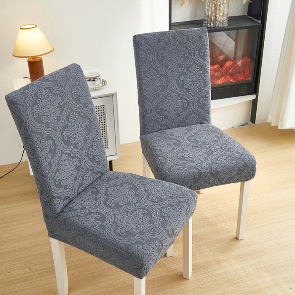 Stretchy Jacquard Dining Chair Protector Cover