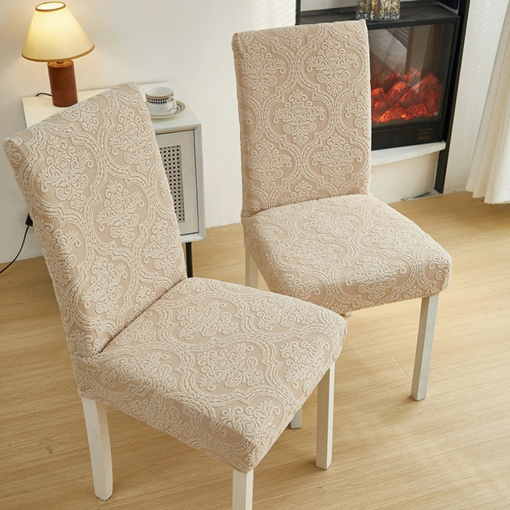 Stretchy Jacquard Dining Chair Protector Cover